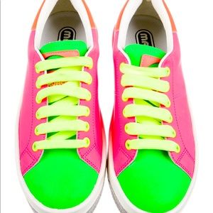 Marc jacobs neon leather sneakers 7